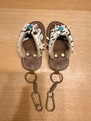 가죽 키링 천연 가죽 샌들 스타일