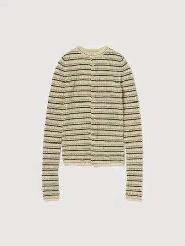 AURALEE 스트라이프 니트 가디건