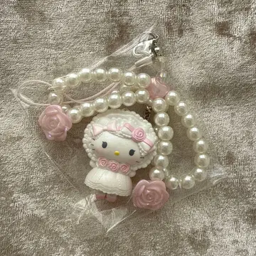 화이트 프릴 디자인 시리즈 시크릿 스트랩 키티 헬로키티