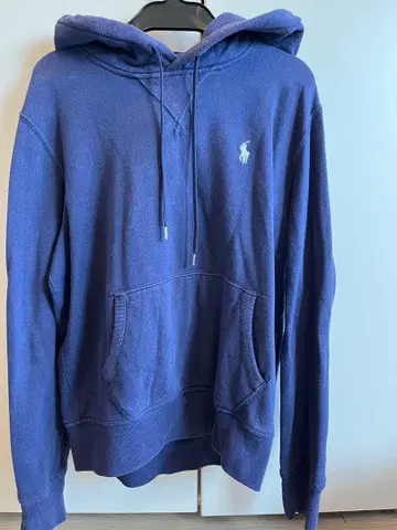 POLO 네이비 후드 부착 후드티