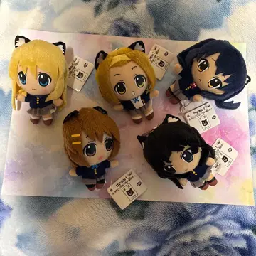 케이온! 볼체인 부착 봉제 인형 고양이 귀 ver. 5종 세트