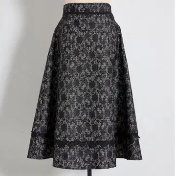 레이스 본딩 트위드 플레어 스커트 tocco closet