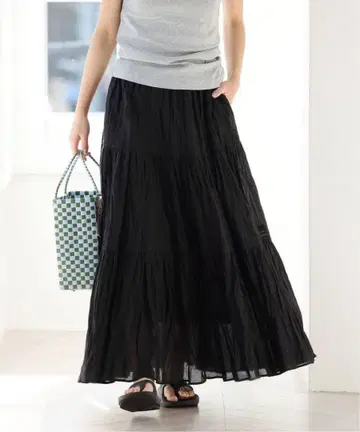 저널 스탠다드 리룸 코튼 보일 크링클 캉캉 스커트