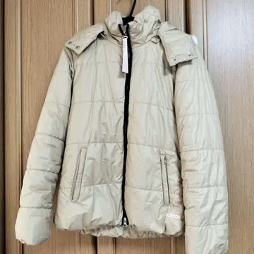 adidas 후드 부착 다운 자켓 M 베이지