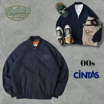 [ 00s ] CINTAS 워크 충전솜 봄버 자켓 네이비