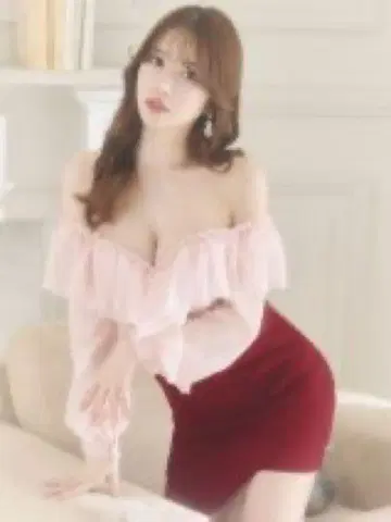 오프숄더 프릴 미니 드레스 핑크 빨간색