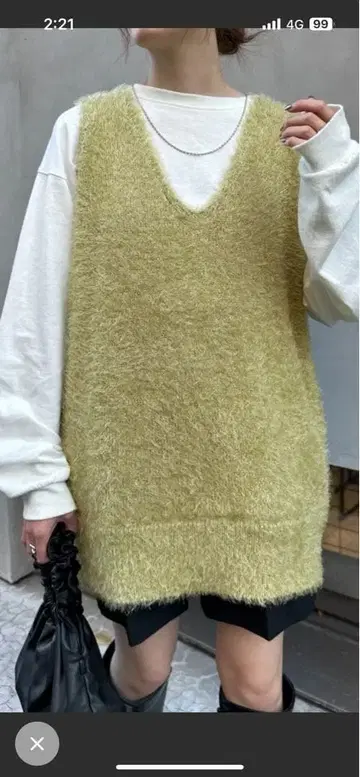 CIAOPANICTYPY 믹스 페더얀 오버 니트 베스트