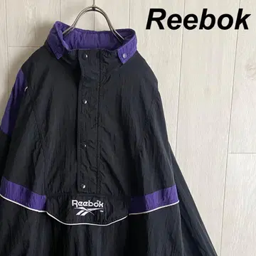 구제 의류 리복 센터 자수 로고 하프 지퍼 나일론 자켓 90s