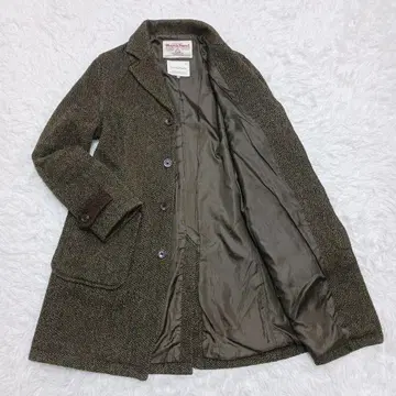 새상품급 해리스 트위드 x 세븐 데이즈 선데이 체스터 코트 비익 S