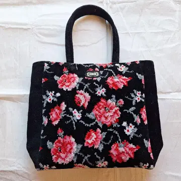 FEILER 꽃무늬 토트백 블랙/레드/핑크