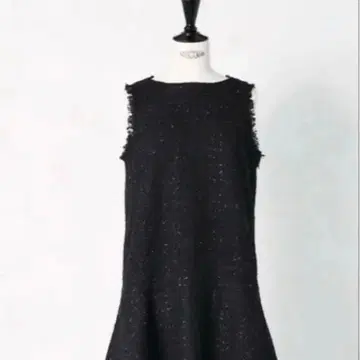 Gypsohila 지프소피아 트위드 원피스 블랙 컬러