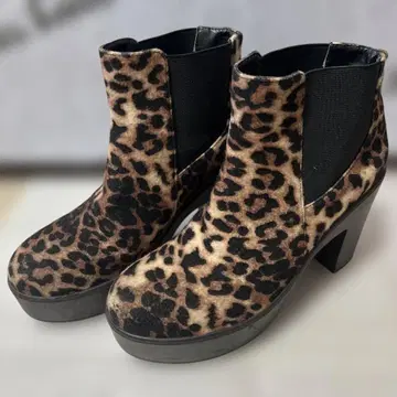 ESPERANZA 레오파드 무늬 숏부츠 하이힐 L 사이즈