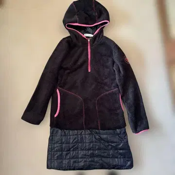 새상품급 플리스 and 퀼팅 블랙핑크