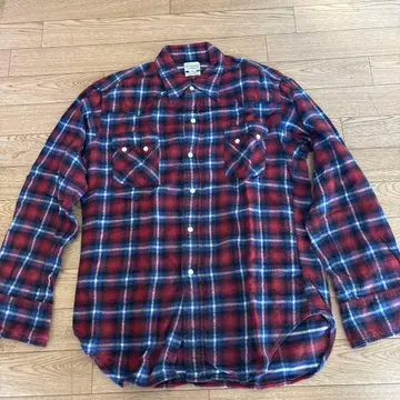 웨어하우스 플란넬 셔츠 빨파 체크 40