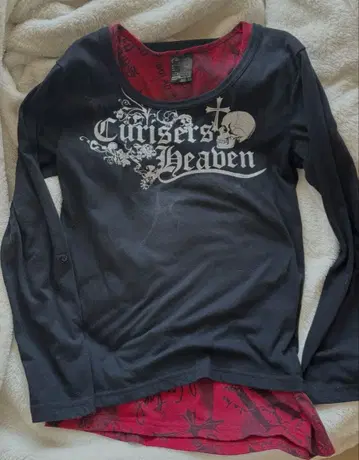 시크 스타일 펑크 Y2K 긴팔 롱티