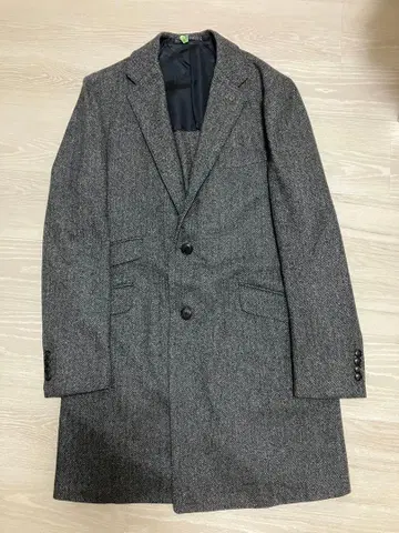 그레이 트위드 체스터 코트