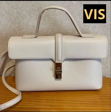 [ VIS ] 화이트 숄더백 핸들 포함