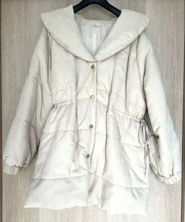 flower 홀리데이 코트 충전솜 다운 아이보리