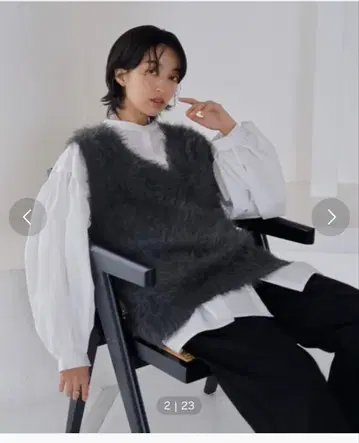 LIAN 페더얀 베스트 차콜 그레이