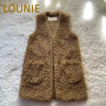 LOUNIE 루니 보아 베스트 퍼 베스트 부드러운 베이지 36