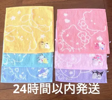 오바케누 산리오 타월 손수건 6개 세트 미사용 새상품