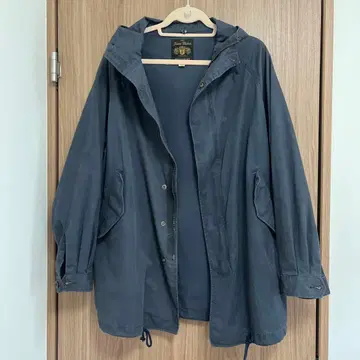 풀카운트 네이비 후드 부착 모즈 코트 38