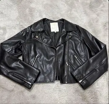 블랙 라이더 자켓 숏 기장