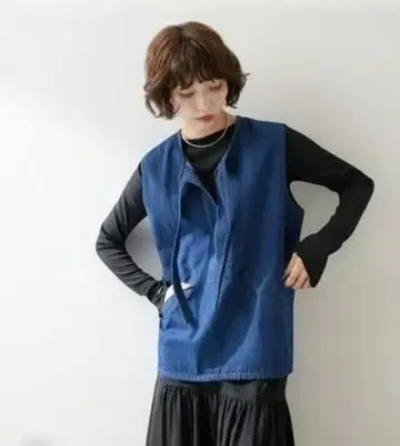 이아파피요네 스미스타일 데님 베스트 아우터 상의