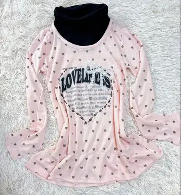 y2k 00s 헤이세이 여자아동 페어리 그런지 공주 갸루 튜닉 라메 하트