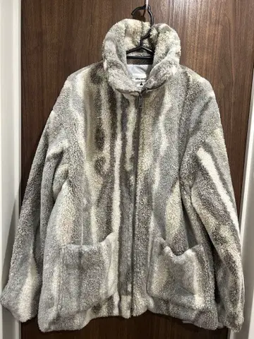 니코앤드 - 플리스 보아 자켓 그레이 베이지 계열