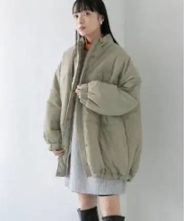 LOWRYS FARM 충전솜 몬스터 코트 카키