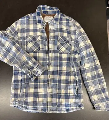 BAYFLOW 체크 무늬 플리스 안감 셔츠