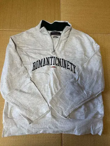 9090 화이트 그레이 하프 지퍼 트레이닝복 사이즈1