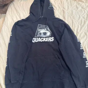 Quack QUACKERS 블랙 후드티