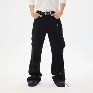 WHISTLEHUNTER Zipper Flared Pants 데님 Y2K