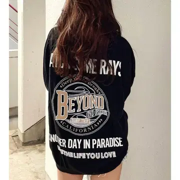 GYDA 새틴 로고 빅 후드티