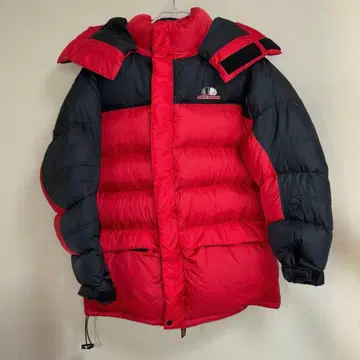 AMERICANINO 남성용 빨간색과 검은색 다운 자켓