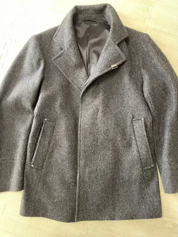 그레이 울 피 코트