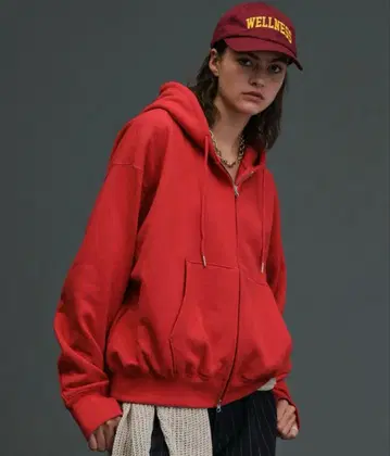 soerte 헤비 웨이트 더블 지퍼 후드티