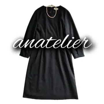 anatelier 아나텔리어 포멀 원피스 네이비 긴팔 무릎 아래 기장