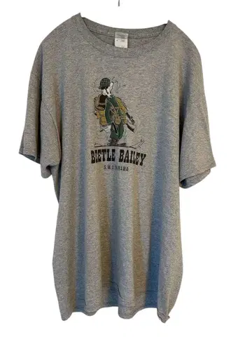 오키나와 한정판 밀리터리 T셔츠 L 사이즈 그레이