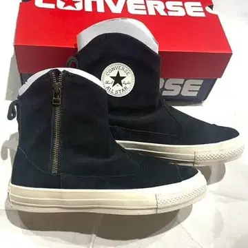 새상품 CONVERSE 스웨이드 올스타 웨스턴 부츠 24cm 블랙