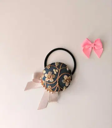 머리끈 인도 자수