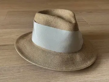 Athena New York 베이지 리본 포함 페도라 햇