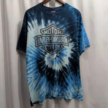 [ size:XL ] 할리데이비슨 타이다이 염색 반팔 T셔츠