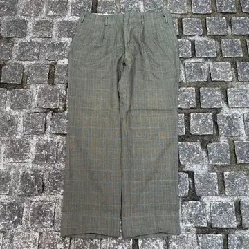 하나뿐인 70s~80s 밀리오 테크 체크 트라우저