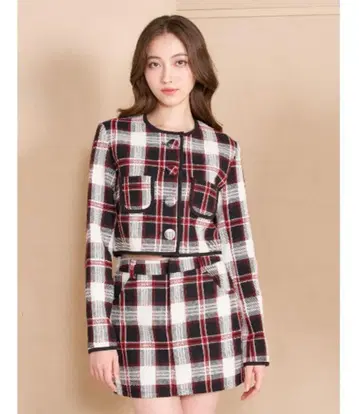 Darich 체크 트위드 숏 자켓