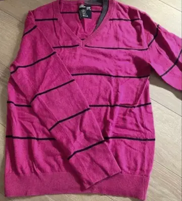 PPFM 핑크 보더 니트 스웨터 M 사이즈