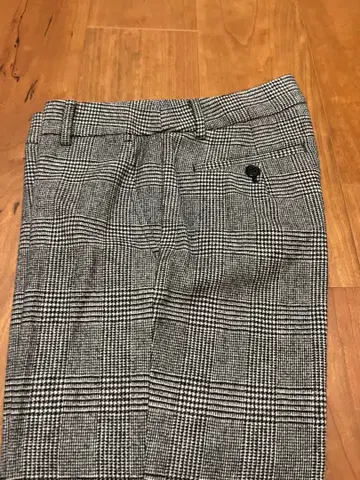 글렌체크 패턴 팬츠 MOON사 트위드 사이즈 36