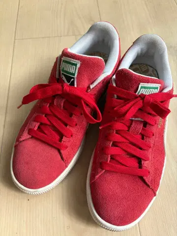 PUMA 스웨이드 레드 스니커즈